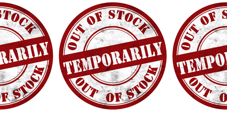 temporarily out of stock stickers