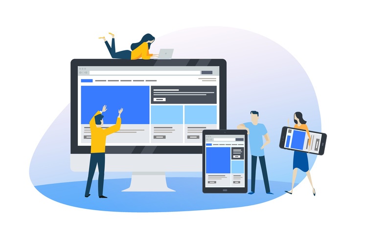 concept of web design and seo working together for small business